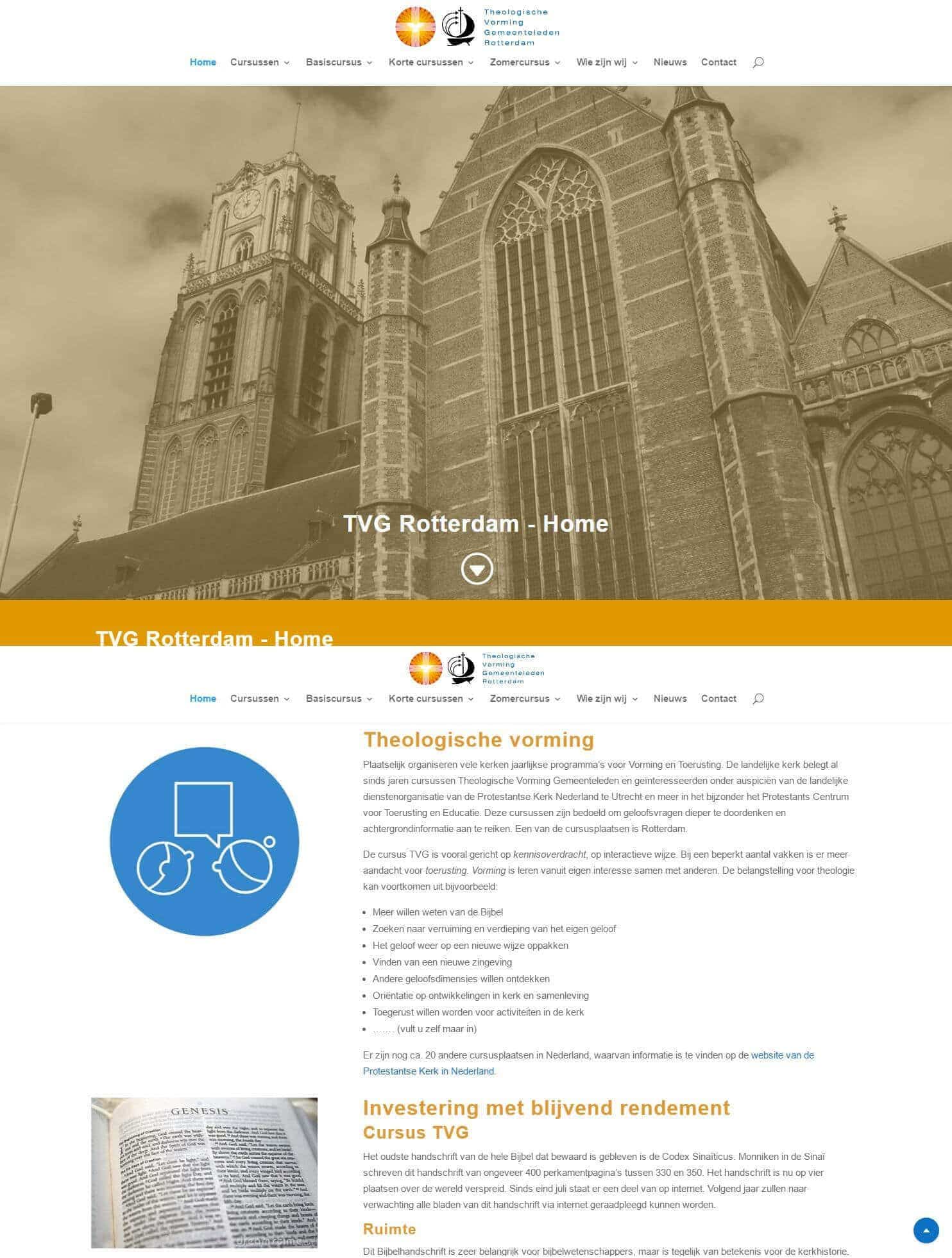 Website TVG Rotterdam