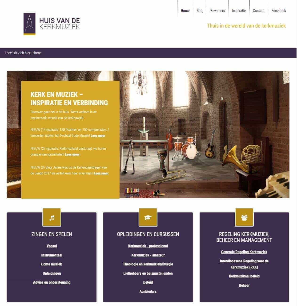 Afbeelding Website Huis van de Kerkmuziek