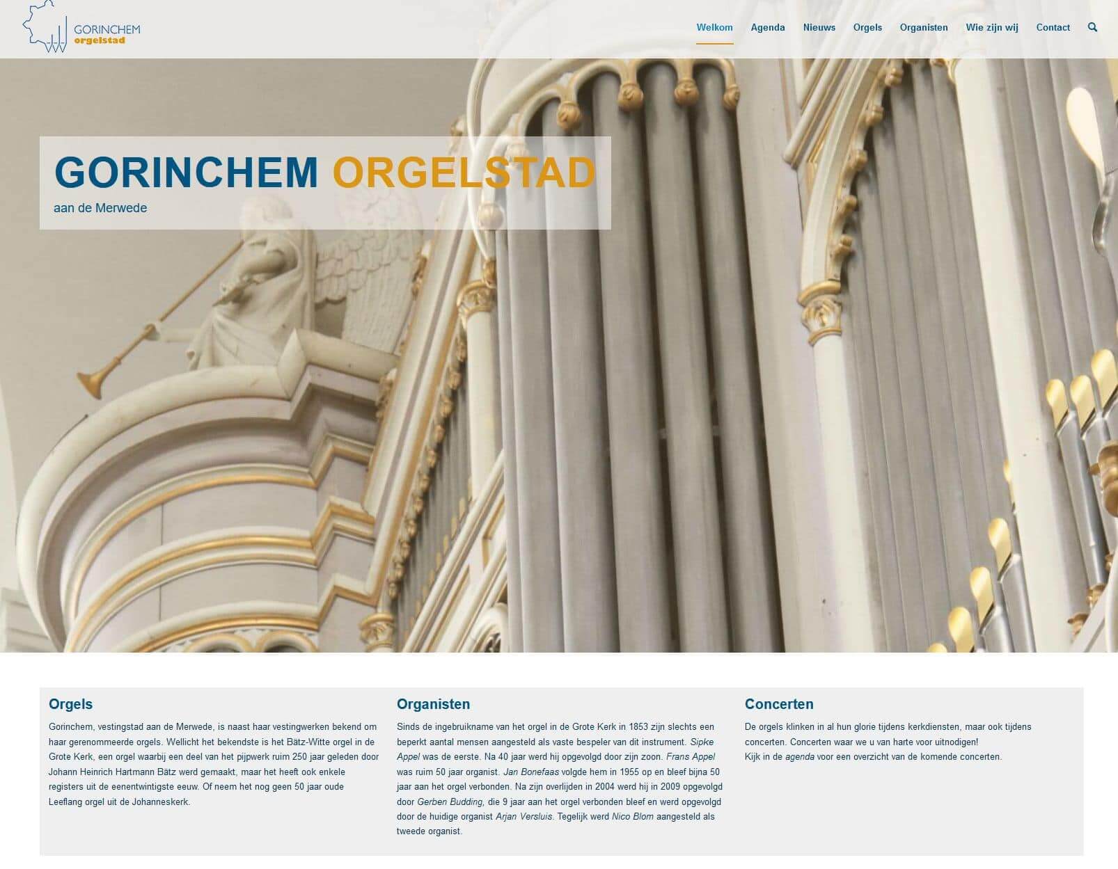Afbeelding website Gorinchem Orgelstad